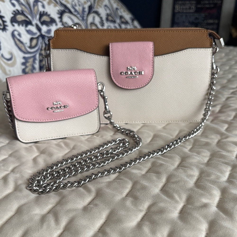 Coach Poppy Crossbody w/Detachable Card Case